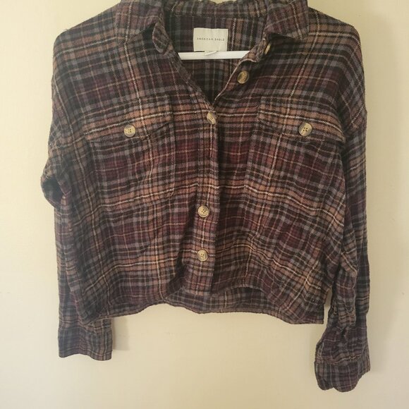 American Eagle Plaid Button-Up Shirt – Size XXS (GUC) - Picture 6 of 6